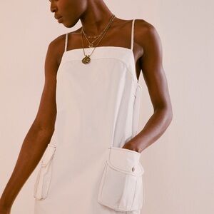 Free People Cream Mini Dress